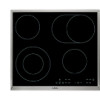 Get AEG OptiFix Integrated 60cm Electric Hob with Ceramic Glass Black with Stainless Steel Trim HK634060XB reviews and ratings